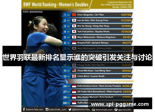 世界羽联最新排名显示谁的突破引发关注与讨论
