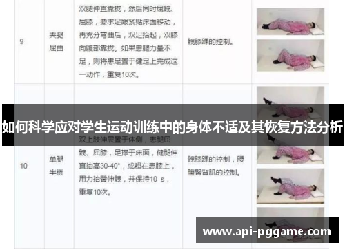 如何科学应对学生运动训练中的身体不适及其恢复方法分析