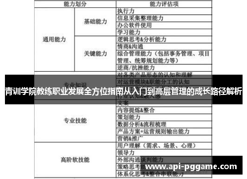 青训学院教练职业发展全方位指南从入门到高层管理的成长路径解析